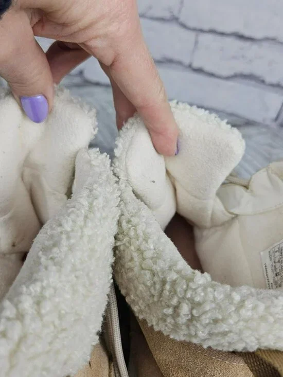 Sorel Womens 9 NL4451-262 Cozy Suede Winter Boots Sherpa Lined Booties Beige - Picture 5 of 15